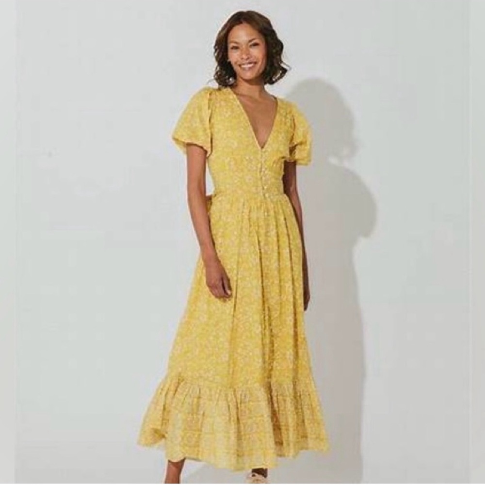 NEW Cleobella Alora ankle dress in Cassia print size Small